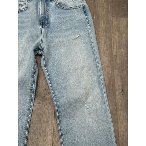 Pistola Womens Light Wash Blue Distressed Denim High Rise Straight Jeans Size 26 - Picture 3 of 7